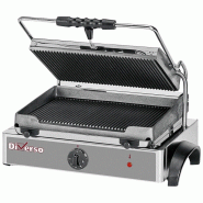 Grill panini électrique MEDIUM, plaques rainurées - Diverso - 0637902372739
