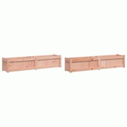 Helloshop26 - Jardinière bac lit surélevé plantes fleurs jardin terrasses lot de 2 bois massif douglas marron 02_0039057 - 3000218006907 Helloshop26 - Jardinière bac lit surélevé plantes fleurs jardin terrasses lot de 2 bois massif douglas marron 02_0039057 - 3000218006907