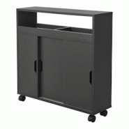 Helloshop26 - Meuble de salle de bain à portes coulissantes gris foncé 03_0007668 - 3001893347767 Helloshop26 - Meuble de salle de bain à portes coulissantes gris foncé 03_0007668 - 3001893347767