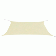 Helloshop26 - Voile toile d'ombrage parasol en tissu oxford rectangulaire 4 x 6 m crème  02_0008667 - inox 3000462147760