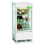 Mini vitrine réfrigérée 78 l, blanche, pour chr, traiteurs, boulangeries, pâtisseries et chocolateries - réf. 700578g bartscher