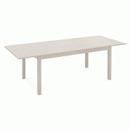 Oviala Business Table de jardin extensible en aluminium crème 8 places - beige 114891