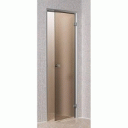 Porte pour hammam bronze 60 x 190 cm avec cadre en aluminium