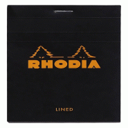RHODIA Lot de 10 Blocs BLACK N°12 8,5x12cm 80F agrafées 80g ligné - 126009C_1