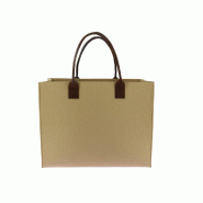 Sac feutrine beige 2 anses textile marron 42x20x33 cm - par 30 Sac feutrine beige 2 anses textile marron 42x20x33 cm - par 30