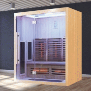 SAUNA INFRAROUGE BOREAL® SIGNATURE 160 À SPECTRE COMPLET - 160X120X205