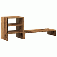 Support de moniteur table meuble bureau et organisateur de bureau bois d'ingénierie marron 02_0044952 - marron Bois massif 3000220438482