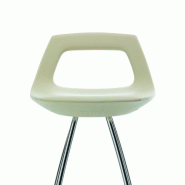Tabouret de Bar avec repose pieds COSMO - Offisit - Ivoire