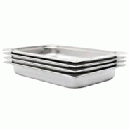 VidaXL Récipients Gastronorm 4 Pcs Gn 1 1 65 Mm Acier Inoxydable - argenté 50880 VidaXL Récipients Gastronorm 4 Pcs Gn 1 1 65 Mm Acier Inoxydable - argenté 50880