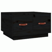 VidaXL Table basse Noir 60x53x35 cm Bois massif de pin Modèle Outdoor Equinoxe Prime - 820970
