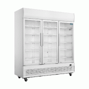 Vitrine réfrigérée positive mobile blanche 3 portes vitrées 1300 li... - PGE769