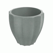 WellHome - Pot en polyéthylène rotomoulé 38L Ø60x54cm en coloris Gris - Rona Round - gris plastique WH17378