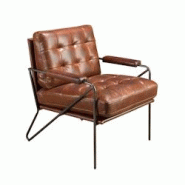 AC ANGEL CERDA Angel Cerdá Fauteuil en cuir marron cognac 5166C 69 x 78 x 78 - marron fourrure 8435631035152 AC ANGEL CERDA Angel Cerdá Fauteuil en cuir marron cognac 5166C 69 x 78 x 78 - marron fourrure 8435631035152