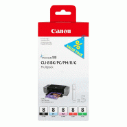Canon Multipack de 5 cartouches d'encre CLI-8 BK/PC/PM/R/G_0