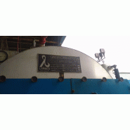 Chaudière à vapeur lambda 3750 avec cuve de 2000 litres avec résistances et bouées de niveau et cheminée d'occasion - référence                        :                         e7401