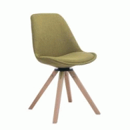 Décoshop26 - Chaise de salle à manger x1 chaise visiteur assise pivotant à 360° en tissu vert piètement en bois carré clair 10_0003477 - 3000251601077 Décoshop26 - Chaise de salle à manger x1 chaise visiteur assise pivotant à 360° en tissu vert piètement en bois carré clair 10_0003477 - 3000251601077
