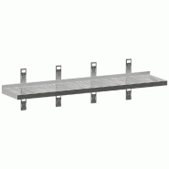 Diamond - Etagère murale perforée, 4 consoles et 4 crémaillères - réf. G203-SE3 - AKS-G203-SE3