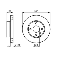 Disque de frein ventilé BOSCH 0986478346 - boîte de 2, 4 trous, épaisseur 24,2 mm - côté avant Disque de frein ventilé BOSCH 0986478346 - boîte de 2, 4 trous, épaisseur 24,2 mm - côté avant