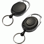 Durable Enrouleur STYLE LED, long. 80 cm, avec anneau et LED, noir - 819801