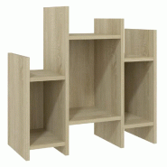Helloshop26 - Armoire latérale pratique rangement 60 x 26 x 60 cm style moderne en aggloméré chêne sonoma 02_0047874 - 3000234995513