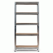 Helloshop26 - Étagères de rangement réglables pour garage 75 x 30 x 150 cm robustes en métal argent 20_0017944 - 3000232164003