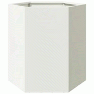 Helloshop26 - Jardinière bac lit surélevé plantes fleurs terrasse jardin hexagone 46 x 40 x 45 cm acier blanc 02_0038643 - 3000217658138 Helloshop26 - Jardinière bac lit surélevé plantes fleurs terrasse jardin hexagone 46 x 40 x 45 cm acier blanc 02_0038643 - 3000217658138
