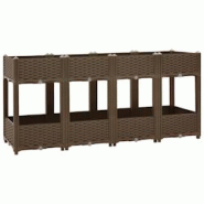 Helloshop26 - Jardinière lit surélevé plantes fleurs jardin 160 x 40 x 71 cm polypropylène marron 02_0000922 - 3000072571535 Helloshop26 - Jardinière lit surélevé plantes fleurs jardin 160 x 40 x 71 cm polypropylène marron 02_0000922 - 3000072571535
