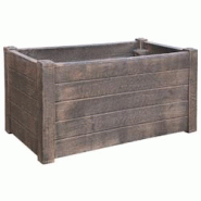 Jardinière en polyéthylène imitation bois Teak 78 x 40 x 40 cm Roto - marron RT-6157 Jardinière en polyéthylène imitation bois Teak 78 x 40 x 40 cm Roto - marron RT-6157