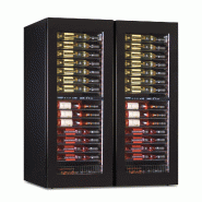 KLIMAITALIA Cave à vin à 2 ptes avec 4 zones de température. Portes en verre à l’infini. Éclairage LED. Étagères inox. Thermo num. Mod. SW224