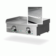 Plancha électrique NOVO-SNACK rainurée en ACIER rectifié - L600 | Mainho - NSRREM60N