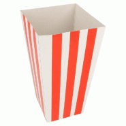 Pot à pop-corns The pack carton nano micro 1 L 6,5x8,7x17,4cm rayé - par 600