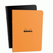 RHODIA Lot de 10 Carnet Classic orange A5, 96p./48 feuilles 80 g/m² piquées, quadrillé 5x5 - 3037921191842