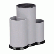 San Ignacio KINVARA - Support à ustensiles et bloc porte-couteaux 12 x 23 cm, gris - multicolore plastique SANR186