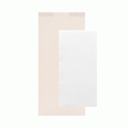 Serviette double point blanche 40x32cm emballé en sachet blanc 11x25cm - par 300