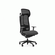 Fauteuil ergonomique Action - Mécanisme synchrone, accoudoirs 4D, têtière réglable, pour grands gabarits Fauteuil ergonomique Action - Mécanisme synchrone, accoudoirs 4D, têtière réglable, pour grands gabarits