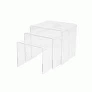 Table basse gigogne en acrylique design Table basse gigogne en acrylique design