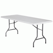 Table pliante de réception Hdpe rectangulaire Nimes 183x76x74cm - blanche