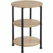 Tectake Table d’appoint COLCHESTER 40x61cm - Bois clair industriel, Chêne Sonoma - 404258 - marron Bois manufacturé 404258