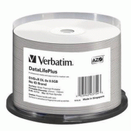 Verbatim DataLifePlus 8,5 Go DVD+R DL 50 pièce(s) Verbatim DataLifePlus 8,5 Go DVD+R DL 50 pièce(s)