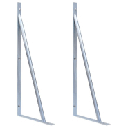 Vidaxl supports pour poteau de clôture 2 pcs acier galvanisé 148988