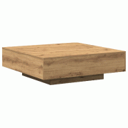 VidaXL Table basse Chêne artisanal 100 x 100 x 31 cm Modèle Fusion Plus - 863004