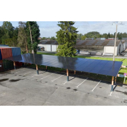 Abri de parking solaire autoportant, sans fondations - une solution rapide et durable pour l'autoconsommation d'énergie Abri de parking solaire autoportant, sans fondations - une solution rapide et durable pour l'autoconsommation d'énergie