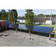 Abri de parking solaire autoportant, sans fondations - une solution rapide et durable pour l'autoconsommation d'énergie