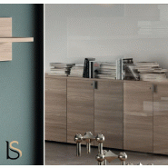 Armoire basse Lithos - Dellarovere. - Noyer