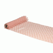 Chemin de table gaze Clouds rose douceur 28cm x 3m