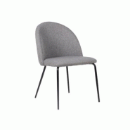 Emh Chaise professionnelle Caline – aluminium et revêtement tissu gris clair – design confortable – usage chr intérieur - aluminium CHAISCALINEGRISCL