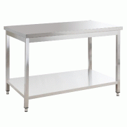 GastroHero Table de travail en inox Basic 10x6 avec étagère inférieure, à monter soi-même - YATS106