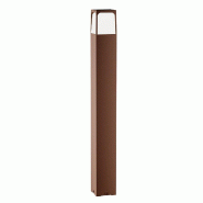 Gea Luce Borne Ges2023 Pour Éclairage Extérieur En Aluminium Marron, Raccord E27 Max 18W, Ip44, Diffuseur Opale - Gealuce - marron GES2023