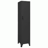 Helloshop26 - Armoire à casiers moderne design bureau 38 x 45 x 180 cm rangement sécurisé en acier anthracite 02_0046992 - acier 3000234536396