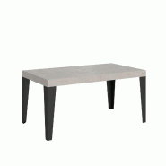 Itamoby Table Extensible 160/420X90 Cm Pieds Anthracite Cachemire Flame - gris multi-matériau VE160TAFLM420-CH-AN